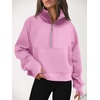 image:imageAUTOMET Womens Sweatshirts Half Zip Fleece Pullover Fall OutfitsPink