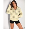 image:imageAUTOMET Womens Sweatshirts Half Zip Fleece Pullover Fall OutfitsPolka Yellow