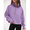 image:imageAUTOMET Womens Sweatshirts Half Zip Fleece Pullover Fall OutfitsPurple