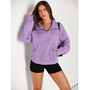 image:imageAUTOMET Womens Sweatshirts Half Zip Fleece Pullover Fall OutfitsPurple