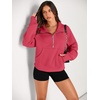 image:imageAUTOMET Womens Sweatshirts Half Zip Fleece Pullover Fall OutfitsRose