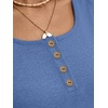 image:imageAUTOMET Womens Tank Tops 2026 Button Summer Sleeveless Henley TeeBlue