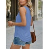 image:imageAUTOMET Womens Tank Tops 2026 Button Summer Sleeveless Henley TeeBlue