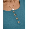 image:imageAUTOMET Womens Tank Tops 2026 Button Summer Sleeveless Henley TeeBlue Green