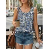 image:imageAUTOMET Womens Tank Tops 2026 Button Summer Sleeveless Henley TeeBoho3