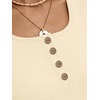 image:imageAUTOMET Womens Tank Tops 2026 Button Summer Sleeveless Henley TeeCream