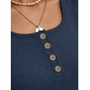 image:imageAUTOMET Womens Tank Tops 2026 Button Summer Sleeveless Henley TeeNavy