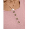 image:imageAUTOMET Womens Tank Tops 2026 Button Summer Sleeveless Henley TeePink