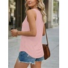 image:imageAUTOMET Womens Tank Tops 2026 Button Summer Sleeveless Henley TeePink