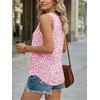 image:imageAUTOMET Womens Tank Tops 2026 Button Summer Sleeveless Henley TeePink Dot