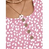 image:imageAUTOMET Womens Tank Tops 2026 Button Summer Sleeveless Henley TeePink Dot