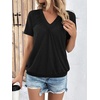 image:imageAUTOMET Womens Tops Short Sleeve V Neck T Shirts 2026 Summer Spring BlousesBlack