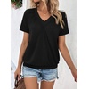 image:imageAUTOMET Womens Tops Short Sleeve V Neck T Shirts 2026 Summer Spring BlousesBlack
