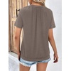 image:imageAUTOMET Womens Tops Short Sleeve V Neck T Shirts 2026 Summer Spring BlousesCoffee