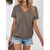 image:imageAUTOMET Womens Tops Short Sleeve V Neck T Shirts 2026 Summer Spring BlousesCoffee