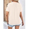 image:imageAUTOMET Womens Tops Short Sleeve V Neck T Shirts 2026 Summer Spring BlousesCream