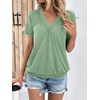 image:imageAUTOMET Womens Tops Short Sleeve V Neck T Shirts 2026 Summer Spring BlousesGreen