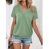 image:imageAUTOMET Womens Tops Short Sleeve V Neck T Shirts 2026 Summer Spring BlousesGreen
