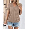 image:imageAUTOMET Womens Tops Short Sleeve V Neck T Shirts 2026 Summer Spring BlousesKhaki