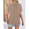 image:imageAUTOMET Womens Tops Short Sleeve V Neck T Shirts 2026 Summer Spring BlousesKhaki