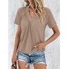image:imageAUTOMET Womens Tops Short Sleeve V Neck T Shirts 2026 Summer Spring BlousesKhaki
