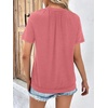 image:imageAUTOMET Womens Tops Short Sleeve V Neck T Shirts 2026 Summer Spring BlousesRose Red