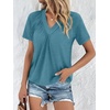 image:imageAUTOMET Womens Tops Short Sleeve V Neck T Shirts 2026 Summer Spring BlousesTurquoise