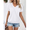 image:imageAUTOMET Womens Tops Short Sleeve V Neck T Shirts 2026 Summer Spring BlousesWhite