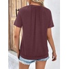 image:imageAUTOMET Womens Tops Short Sleeve V Neck T Shirts 2026 Summer Spring BlousesWine Red
