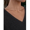 image:imageAUTOMET Womens V Neck Shirts Spring Short Sleeve Summer Tops with PocketsBlack