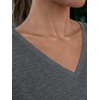 image:imageAUTOMET Womens V Neck Shirts Spring Short Sleeve Summer Tops with PocketsBlackgrey