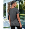 image:imageAUTOMET Womens V Neck Shirts Spring Short Sleeve Summer Tops with PocketsBlackgrey