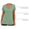 image:imageAUTOMET Womens V Neck Shirts Spring Short Sleeve Summer Tops with PocketsLightgreen