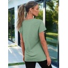 image:imageAUTOMET Womens V Neck Shirts Spring Short Sleeve Summer Tops with PocketsLightgreen