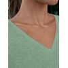 image:imageAUTOMET Womens V Neck Shirts Spring Short Sleeve Summer Tops with PocketsLightgreen