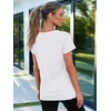 image:imageAUTOMET Womens V Neck Shirts Spring Short Sleeve Summer Tops with PocketsWhite