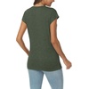 image:imageAUTOMET Womens V Neck T Shirts Cap Sleeve Cap Sleeve Basic TeesArmygreen