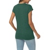 image:imageAUTOMET Womens V Neck T Shirts Cap Sleeve Cap Sleeve Basic TeesGreen