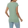 image:imageAUTOMET Womens V Neck T Shirts Cap Sleeve Cap Sleeve Basic TeesLakegreen