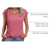 image:imageAUTOMET Womens V Neck T Shirts Cap Sleeve Cap Sleeve Basic TeesRed