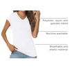 image:imageAUTOMET Womens V Neck T Shirts Cap Sleeve Cap Sleeve Basic TeesWhite