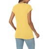 image:imageAUTOMET Womens V Neck T Shirts Cap Sleeve Cap Sleeve Basic TeesYellow