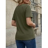 image:imageAUTOMET Womens Waffle Knit Henley Tops Short Sleeve Blouses Business Casual TShirts for Spring Summer Vacation 2026Amry Green