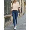 image:imageAUTOMET Womens Waffle Knit Henley Tops Short Sleeve Blouses Business Casual TShirts for Spring Summer Vacation 2026Apricot