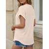 image:imageAUTOMET Womens Waffle Knit Henley Tops for Summer Daily Wear Dressy Casual OfficeApricot