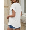 image:imageAUTOMET Womens Waffle Knit Henley Tops for Summer Daily Wear Dressy Casual OfficeWhite