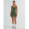 image:imageAUTOMET Womens Workout Romper Flattering Shaping Jumpsuit for Summer 2026Armygreen