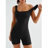 image:imageAUTOMET Womens Workout Romper Flattering Shaping Jumpsuit for Summer 2026Black