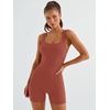image:imageAUTOMET Womens Workout Romper Flattering Shaping Jumpsuit for Summer 2026Brown