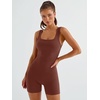 image:imageAUTOMET Womens Workout Romper Flattering Shaping Jumpsuit for Summer 2026Darkbrown